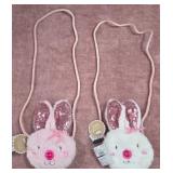 9 - TWO LIGHT UP BUNNY PURSES (F107)