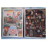 43 - FRAMED COLORFUL ART PUZZLE SET (B167)