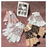 9 - FOUR PAIR OF TEXTING GLOVES (W70)