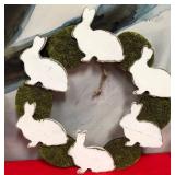 43 - RUSTIC BUNNY MOSS WREATH (A495)