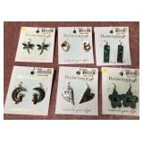 9 - SIX PAIR COSTUME JEWERY EARRINGS (W118)