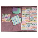 9 - TWO SETS OF THREE KITCHEN TOWELS (F106)