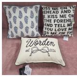 9 - LOT OF THREE ACCENT PILLOWS (F101)