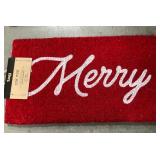 43 - TAG COIR MERRY DOOR MAT 17X30" (S132)