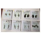 9 - EIGHT PAIR COSTUME JEWELRY EARRINGS (W94)