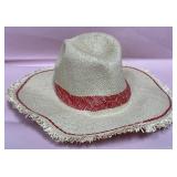 9 - FRAYED BRIM STRAW SUN HAT