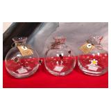 43 - DECORATIVE GLASS BUD VASES