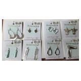 9 - EIGHT PAIR OF COSTUME JEWELRY EARRINGS (W107)
