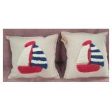 9 - TWO MUDPIE ACCENT PILLOWS (F92)