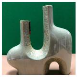 43 - THREE HANDS CERAMIC DOUBLE VASE (S6)