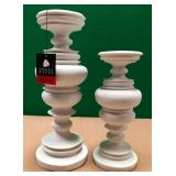 43 - PAIR OF THREE HANDS CANDLE HOLDERS (S8)