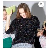 9 - SHIRALEAH SEQUIN SWEATER TOP SIZE L (F18)