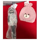 43 - PLUSH DOLL AND BEAR HAT