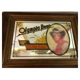 Z - OLYMPIA BEER MIRROR FRAMED 21X15" (A267)