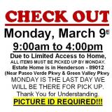 AUCTION PICK UP DAY & HOURS