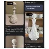 Z - VINTAGE IMPERIAL GLASS GENIE BOTTLE DECANTERS