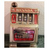 Z - VINTAGE BUCKAROO BANK SLOT MACHINE COIN BANK