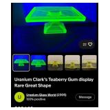 Z - TWO PIECES VINTAGE COLLECTIBLE URANIUM GLASS