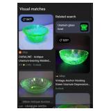 Z - VINTAGE URANIUM GLASS BOWL (L33)