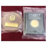 Z - YEAR OF THE ROOSTERCOIN & NLV PD PIN (A193)