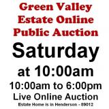 WELCOME TO OUR SAT. @10am ONLINE PUBLIC AUCTION