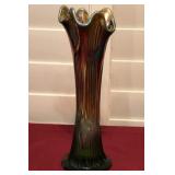 Z - VINTAGE ART GLASS VASE 10"T (L19)