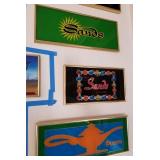 Z - SANDS & ALADDIN SLOT MACHINE PANELS FRAMED