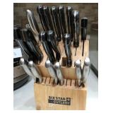 Z - SIX STAR CUTLERY WITH BLOCK (L4)