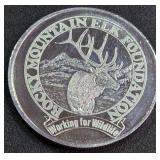 1 TROY OZ .999 FINE SILVER COIN (895 F)