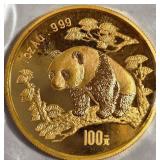 .999 FINE GOLD 1oz CHINESE PANDA 1997 COIN  (801 B