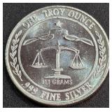 ONE TROY OUNCE .999 FINE SILVER (872 N)