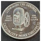 ONE TROY OUNCE .999 FINE SILVER (434 E)