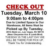 AUCTION PICK  UP DAY & HOURS