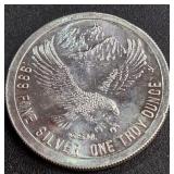 .999 FINE SILVER ONE TROY OUNCE (887 AA)
