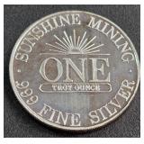 .999 FINE SILVER - ONE TROY OUNCE (890 E)