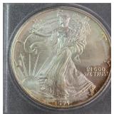 1995 - 1oz FINE SILVER ONE DOLLAR (579 T)