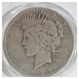 1924 - PEACE SILVER DOLLAR (999 A100)