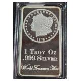 1 TROY OZ .999 SILVER BAR (918 J)
