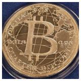 2018 1 TROY OUNCE .999 FINE SILVER BITCOIN (840 G)