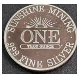 .999 FINE SILVER - ONE TROY OUNCE (890 H)