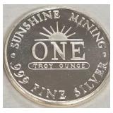 .999 FINE SILV ER ONE TROY OUNCE (992 A)