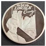 LINCOLN COUNTRY 1oz SILVER COIN (888 T)