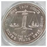 ONE TROY OUNCE .999 FINE SILVER (919 Z)