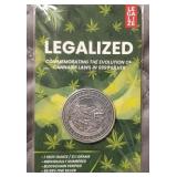 1 TROY OUNCE 99.99% SILVER - CANNABIS COIN (743)