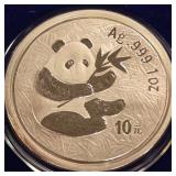 2000 - 1OZ .999 SILVER PANDA COIN (998 I)