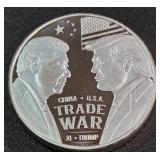 CHINA - USA TRADE WAR - 2oz .999 SILVER (353)