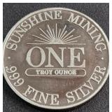 .999 FINE SILVER - ONE TROY OUNCE (890 D)