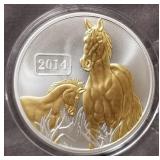 $5 1oz .999 SILVER THE YEAR OF THE HORSE (870)