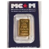 1/10 TROY OUNCE FINE GOLD .9999 (975)
