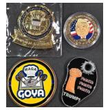 LOT OF 4 TRUMP MEDALS (357)